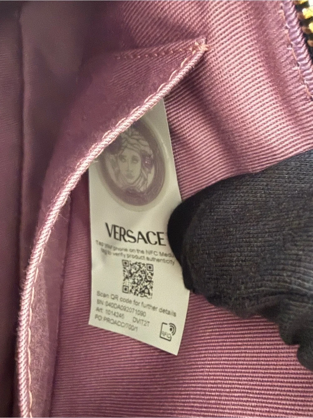 Versace black grainy